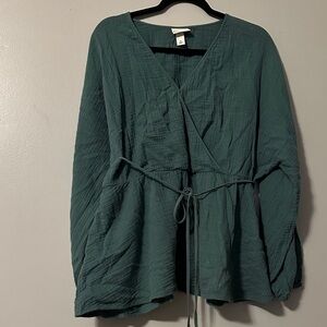Ava & Viv Teal Blouse